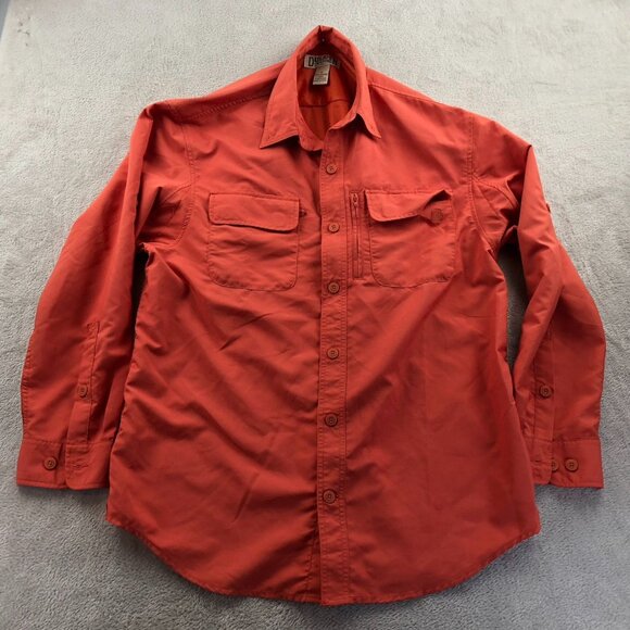 Duluth Men's Shirt Medium Long Sleeve Outdoors Orange Long Sleeve Top - Picture 15 of 16